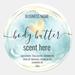 body boter gold modern productlabel ronde sticker