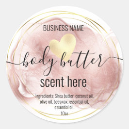 body boter gold modern productlabel ronde sticker