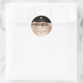 body boter roos goud modern productlabel ronde sticker (Tas)