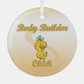 Body Builder Chick Glas Ornament (Voorkant)