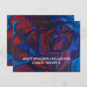 BODY BUILDER COLLECTOR KAARTEN VAN PAULA REILLY. FEESTDAGENKAART (Voorkant / Achterkant)