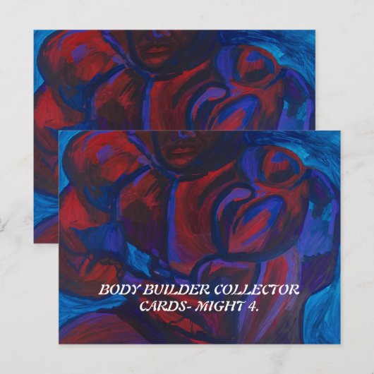 BODY BUILDER COLLECTOR KAARTEN VAN PAULA REILLY. FEESTDAGENKAART (Voorkant / Achterkant)