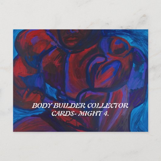 BODY BUILDER COLLECTOR KAARTEN VAN PAULA REILLY. FEESTDAGENKAART (Voorkant)