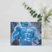 BODY BUILDER COLLECTOR KAARTEN VAN PAULA REILLY. FEESTDAGENKAART (Staand voorkant)