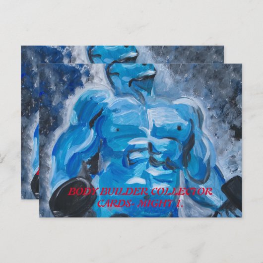 BODY BUILDER COLLECTOR KAARTEN VAN PAULA REILLY. FEESTDAGENKAART (Voorkant / Achterkant)