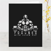 body builder-fitness kaart (Gele Bloem)