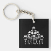 body builder-fitness sleutelhanger (Voorkant)