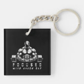 body builder-fitness sleutelhanger (Achterkant)