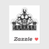 body builder-fitness sticker (Vel)