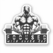 body builder-fitness sticker (Voorkant)