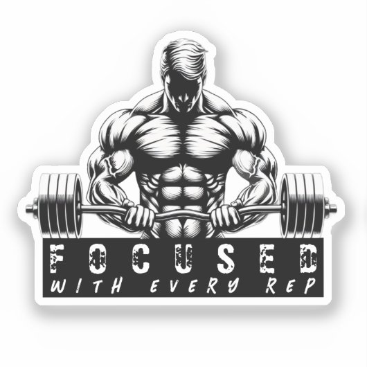 body builder-fitness sticker (Voorkant)
