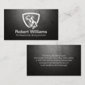 Body Builder Flexing in Pose Visitekaartje (Voorkant / Achterkant)