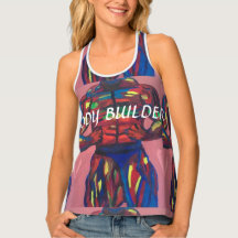 BODY BUILDER TANKTOP ONTWERP VAN PAULA REILLY.