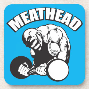 "Body building" Humor - MEATHEAD Drankjes Onderzetter