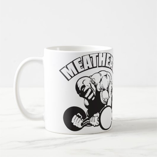 "Body building" Humor - MEATHEAD Koffiemok (Links)