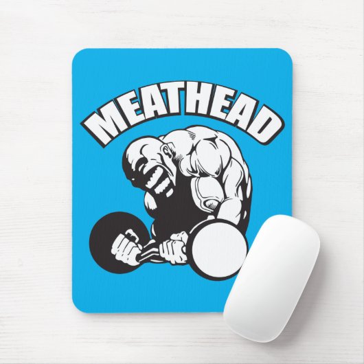 "Body building" Humor - MEATHEAD Muismat (Met muis)