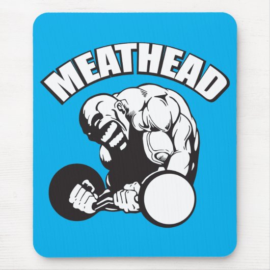 "Body building" Humor - MEATHEAD Muismat (Voorkant)