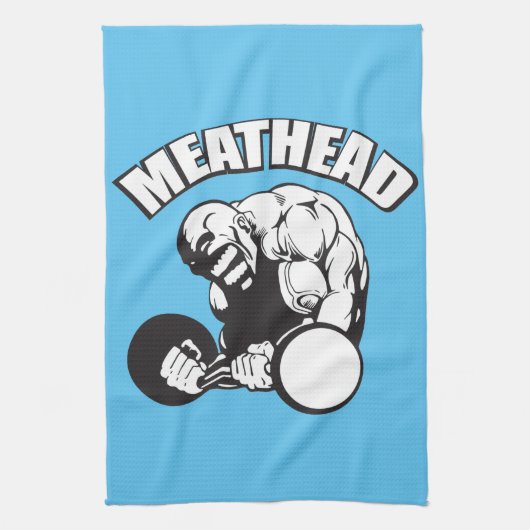 "Body building" Humor - MEATHEAD Theedoek (Verticaal)