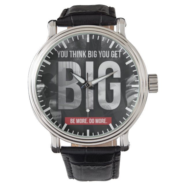 "Body building" Motivatie - denk groot, groot word Horloge (Voorkant)