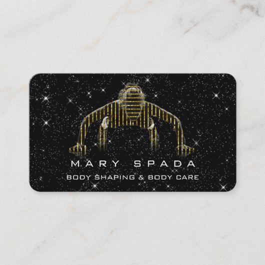 Body Building Shaping Fitness Sculpting Spark Gold Visitekaartje (Voorkant)
