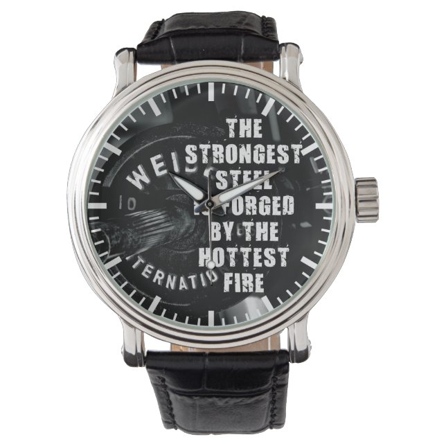 "Body building" Workout Motivatie Horloge (Voorkant)