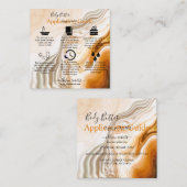Body Butter Application Guide Moderne Liquid Gold Vierkante Visitekaartje (Voorkant / Achterkant)