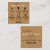 Body Butter Application Simple Professional Terrac Vierkante Visitekaartje (Voorkant / Achterkant)