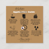 Body Butter Application Simple Professional Terrac Vierkante Visitekaartje (Voorkant)