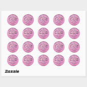 Body Butter Balm Care Packaging Roos Peony Logo Ronde Sticker (Vel)