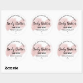 Body Butter Blush Roze Agaat Toevoegen logo Classi Ronde Sticker (Vel)