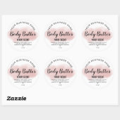 Body Butter Blush Roze Agaat Toevoegen logo Classi Ronde Sticker (Vel)