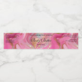 Body Butter Cosmetics Jar Label Pink Marble & Gold Waterfles Etiket (Enkel label)