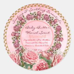 Body Butter Floral Classic Ronde Sticker