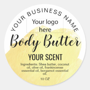 Body Butter Gold Blush Pink Voeg je logo toe Ronde Sticker