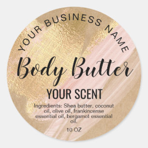 Body Butter Goud Blush Roze Classic Ronde sticker