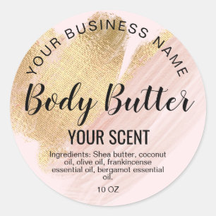 Body Butter Goud Blush Roze Classic Ronde sticker