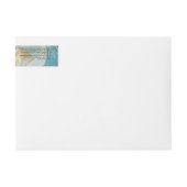 Body Butter Jar Label Blue Marble Gold Glitter (Voorkant)