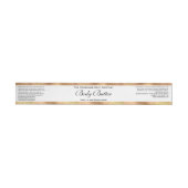 Body Butter Jar Label - Wit Een Blush Gouden Rand (Individueel)