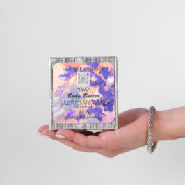 Body Butter Product Verpakking Roos Paarse QR LOGO Vierkante Sticker