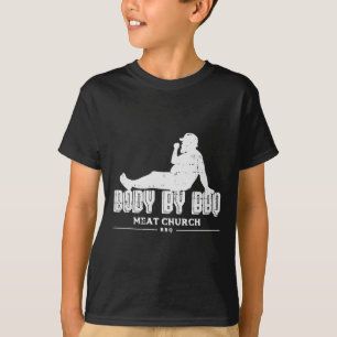 Body By BBQ Funny Byrbecue Grill Meat Lover Mannen T-shirt