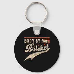 Body by Brisket BBQ voor mannen en vrouwen Steak G Sleutelhanger