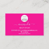 Body Care Make-up Logo Roze Gouden Confetti Visitekaartje (Achterkant)