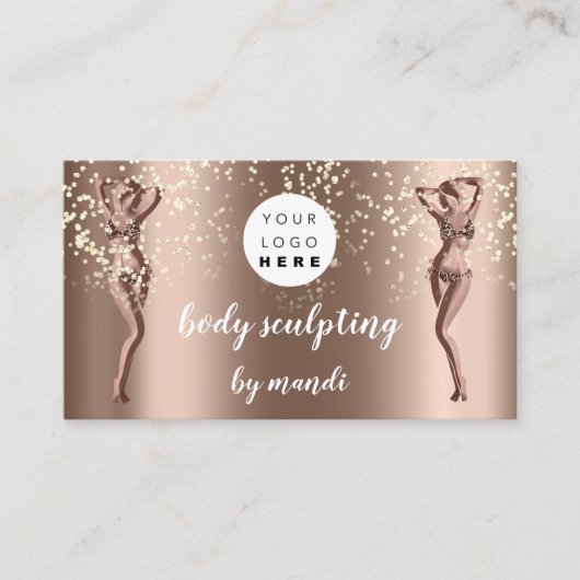 Body Care Mode Logo QR Code Bikini Confetti Visitekaartje (Voorkant)