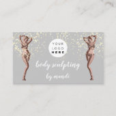 Body Care Mode Logo QRCode Bikini Spark Visitekaartje (Voorkant)