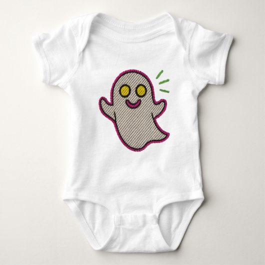 Body de bebé con fantasma bordado – diseño diverti romper (Voorkant)