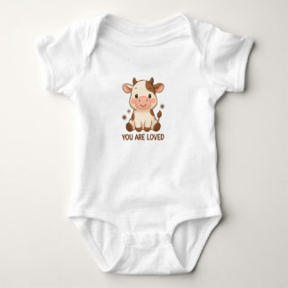 Body de bebé con vaquita adorable y frase dulce   romper