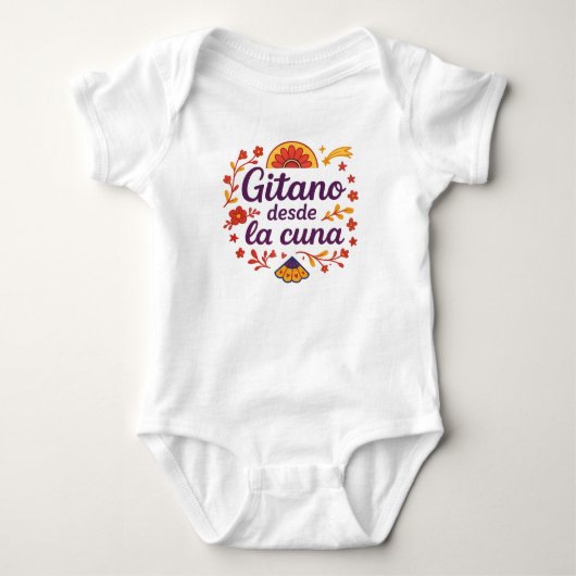 🍼 Body de bebé “Gitano desde la cuna”Raíz Gitana Romper (Voorkant)