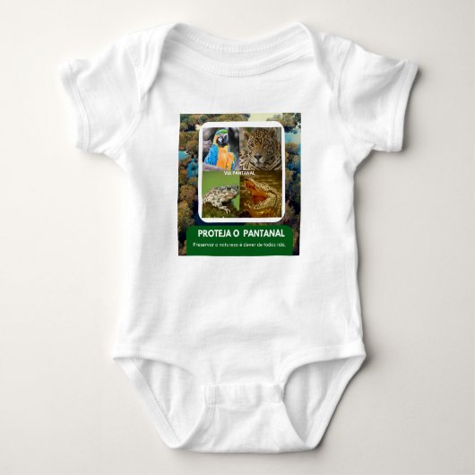 Body em Jersey para Bebês Pantanal Romper (Voorkant)