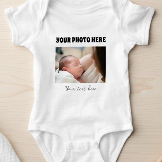 Body for children with photo and customized text romper
