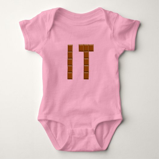 Body jersey rose Bébés CHOCOLAT ITALIË Romper (Voorkant)